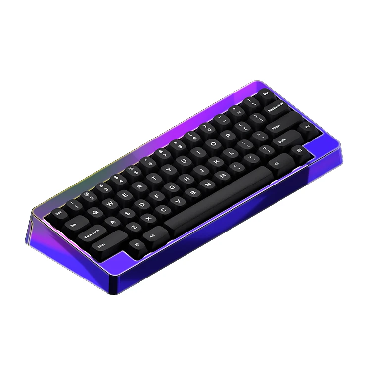 Chinese manufacturer acrylic keyboard matte surface treatment CNC processing technology to make DIY gaming keyboard