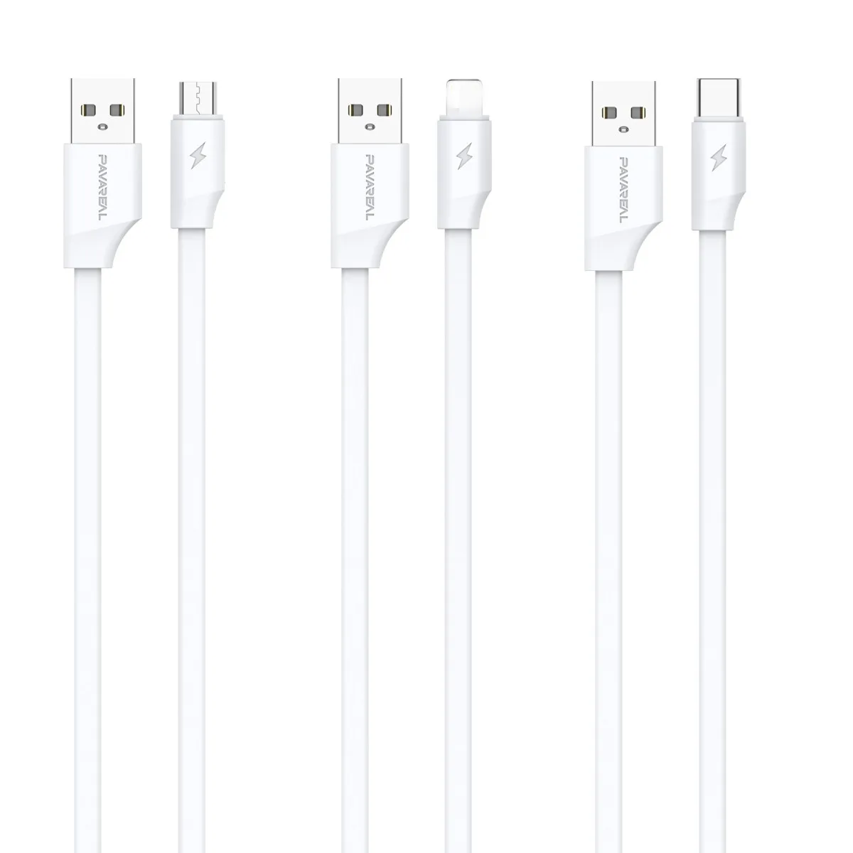 White Black 1M Cell Phone Data Line Connection Multi Use Safer Type C Micro-USB Data Sync And Charge Cables