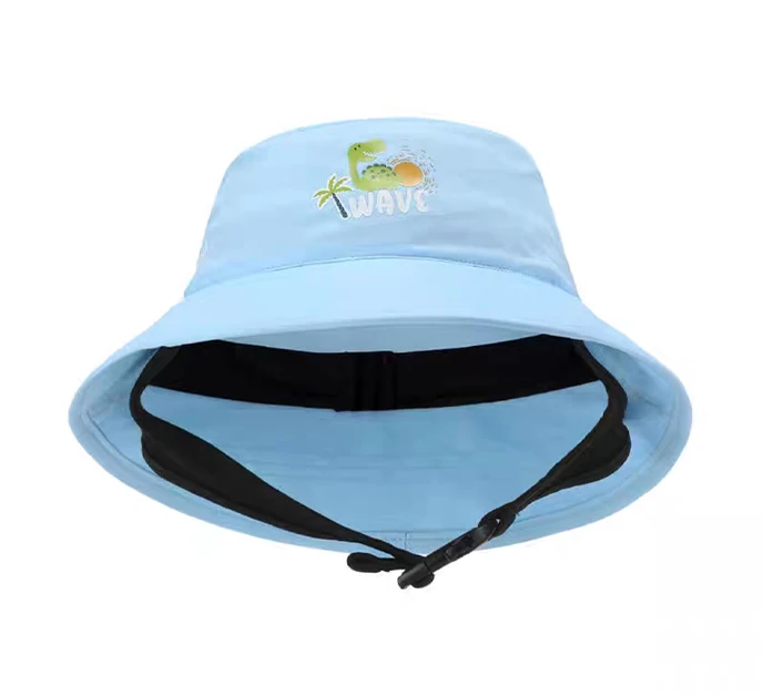 Custom outdoor UPF 50+ nylon waterproof surf hats summer beach Fisherman cap printed logo surfing Bucket Hat with chin strap