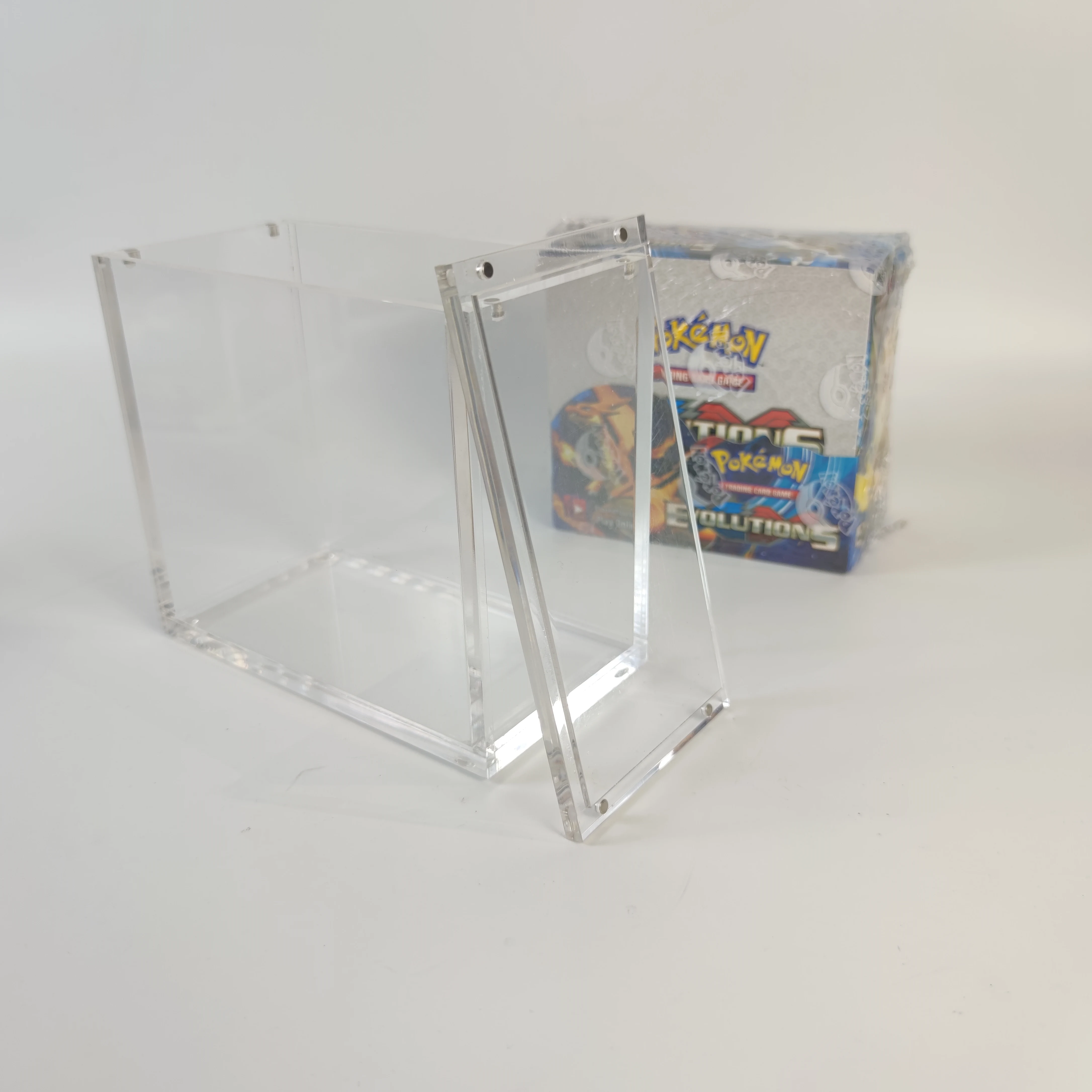 Yageli Custom Clear Pokemon acrylic Box with Magnetic Lid Acrylic Pokemon Booster Box