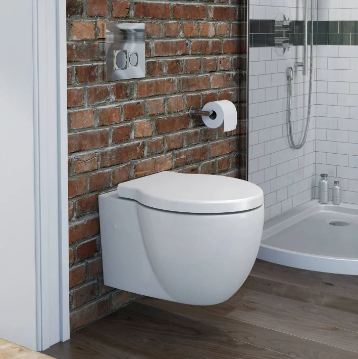 Apartment sanitary ware integrated toilet gravity flush bathroom wall-mounted ceramic toilet