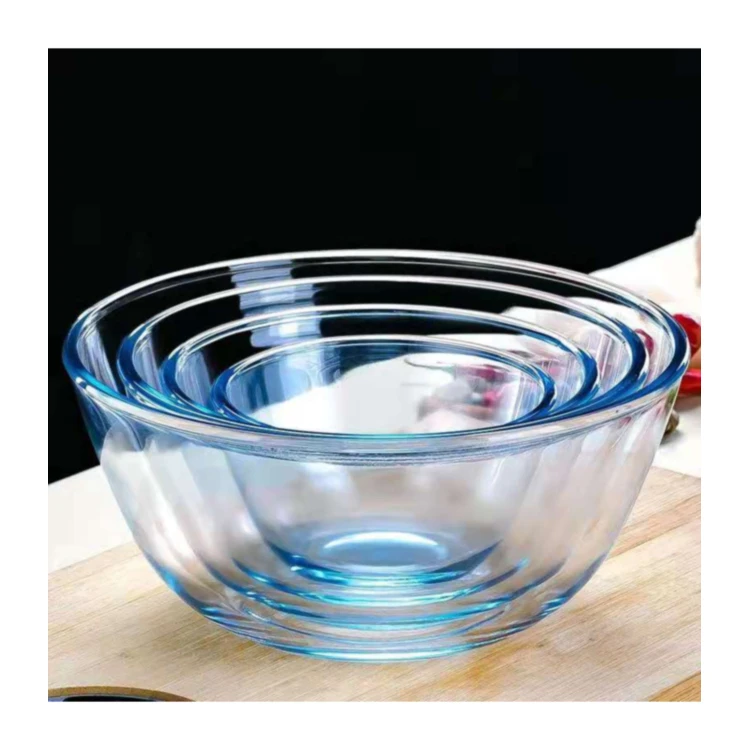 New Style Multifunctional Mixing Bowl Glass Salad Bowl Glass Fruit Bowl