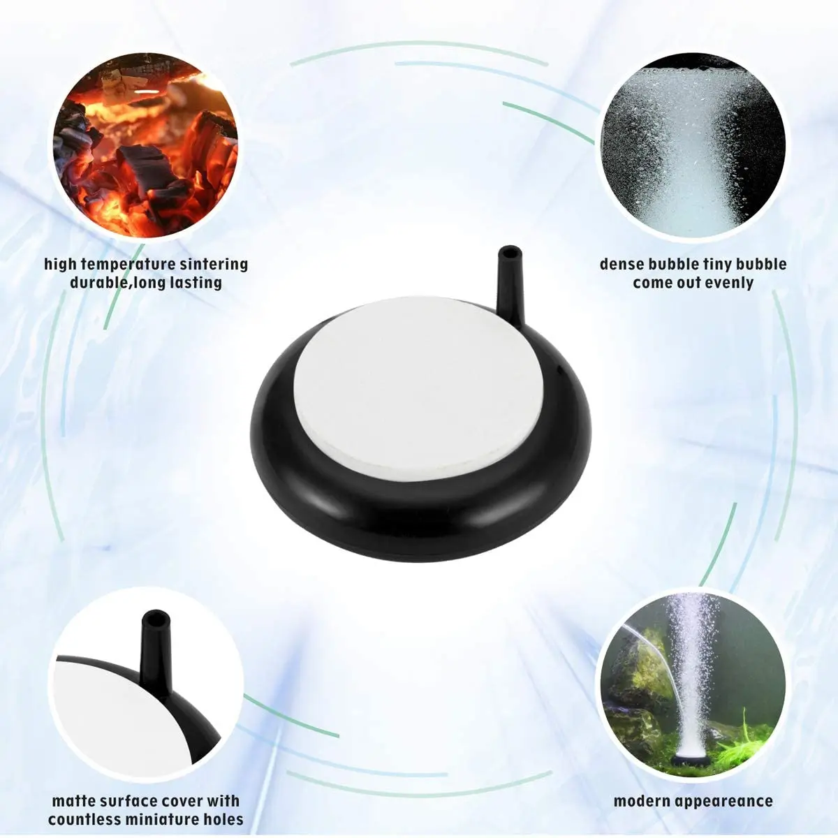 Hygger Fish Tank Aquarium Nano Furnace Blue And White Aquarium Air Disc Stone