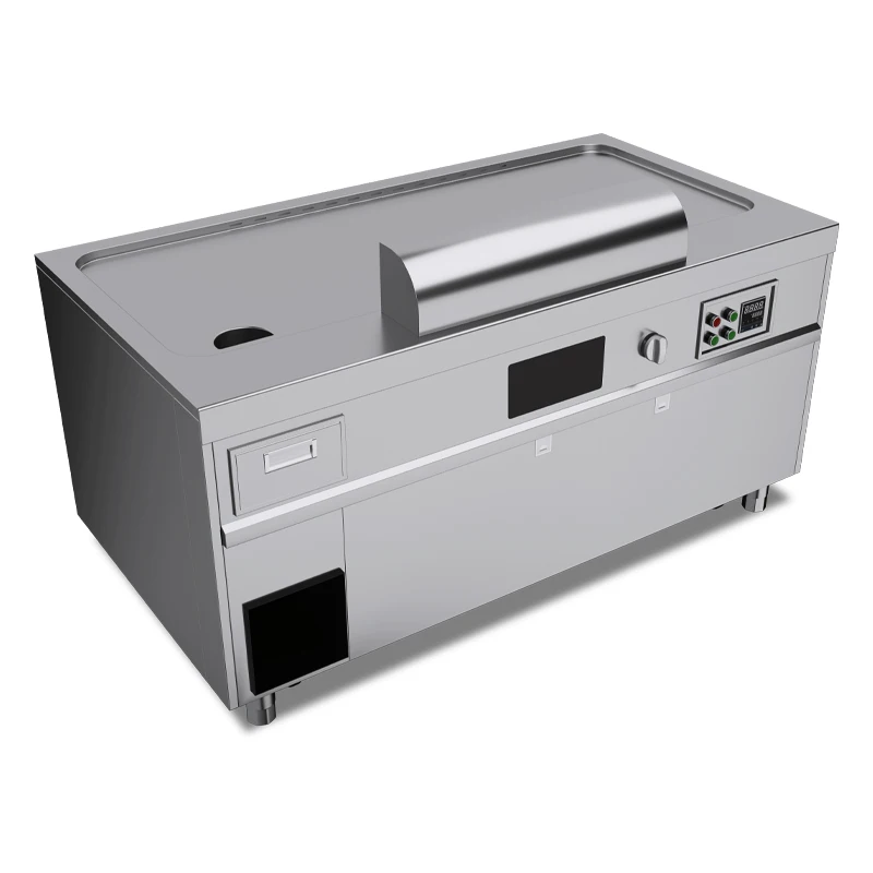 Commercial Hibachi Grill Customize Restaurant Japanese Stainless Steel Flat Top Griddle Induction Hibachi Teppanyaki Grill Table