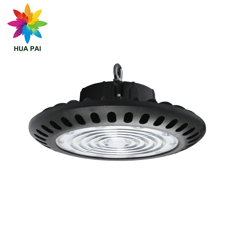 HUAPAI High Luminary Ip65 Waterproof Factory Warehouse SMD 100W 150W 200W UFO LED High Bay Light