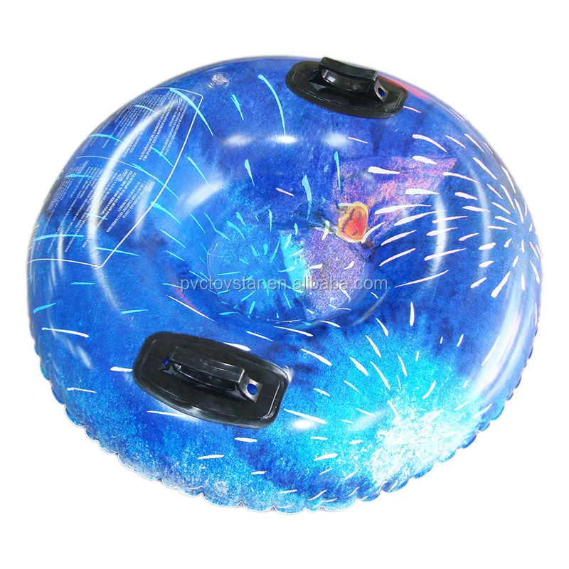 2021  47 inch Inflatable Snow Tube  Handles Factory OEM Winter Fun Games Ring Toys Round Inflatable Snow Tube
