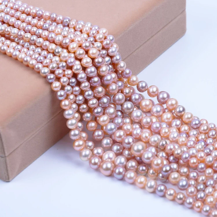 2022 Fengzuan jewelry 7mm 8mm 10mm 4A natural freshwater pearl string real natural pearl diy bracelet necklace jewelry