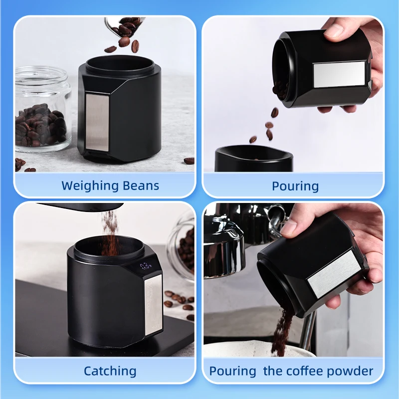 3.7v Rechargeable Lithium Battery Coffee Dosing Cup Scale White Bird Digital Coffee Scale With Grinder Coffee Scale
