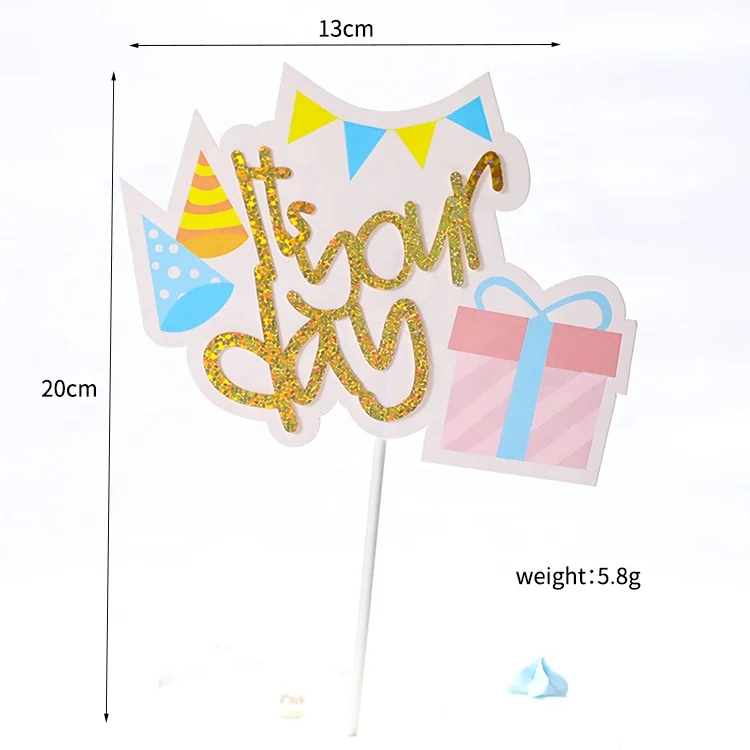 New hot fashion paper cake topper birthday party cake topper cartoon gift balloon hot air balloon cake toppers