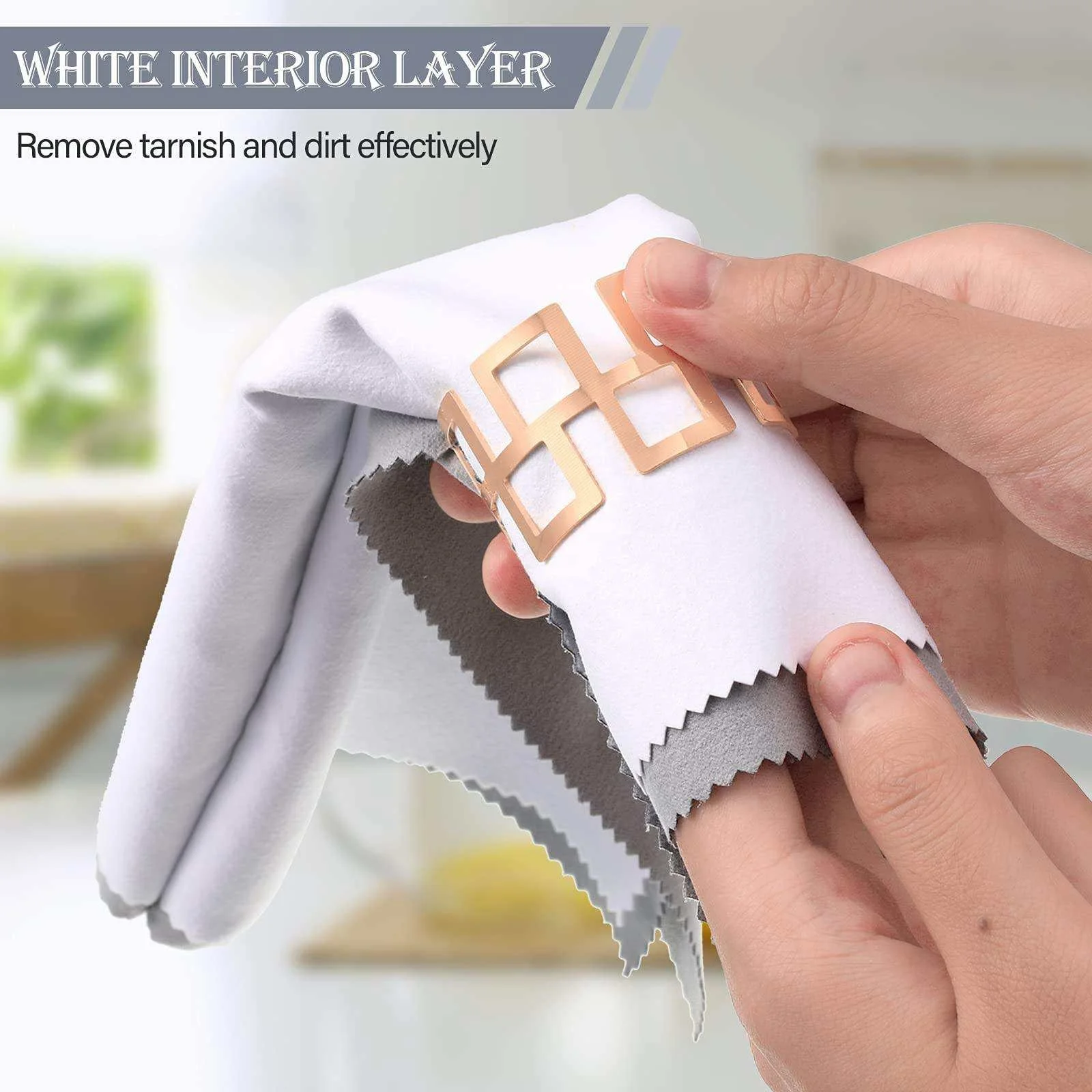 Bestpackaging Four Layer Jewelry Polishing Cloth custom logo Gold Silver jewelri Cleaning Cloth with logo