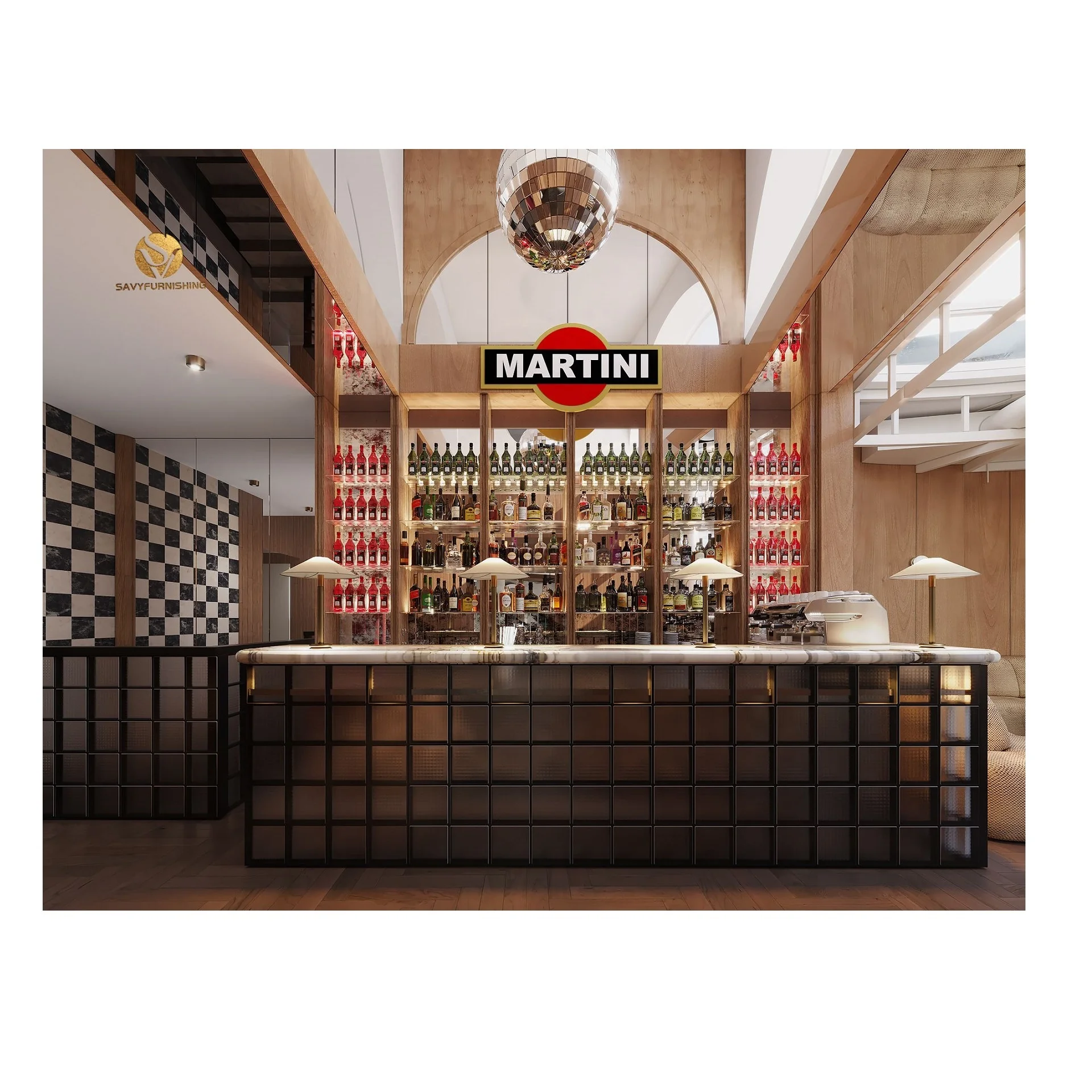 2023 New Restaurant Interior Design Cocktail Bar Counter Whisky Club Bar Furniture For Sale