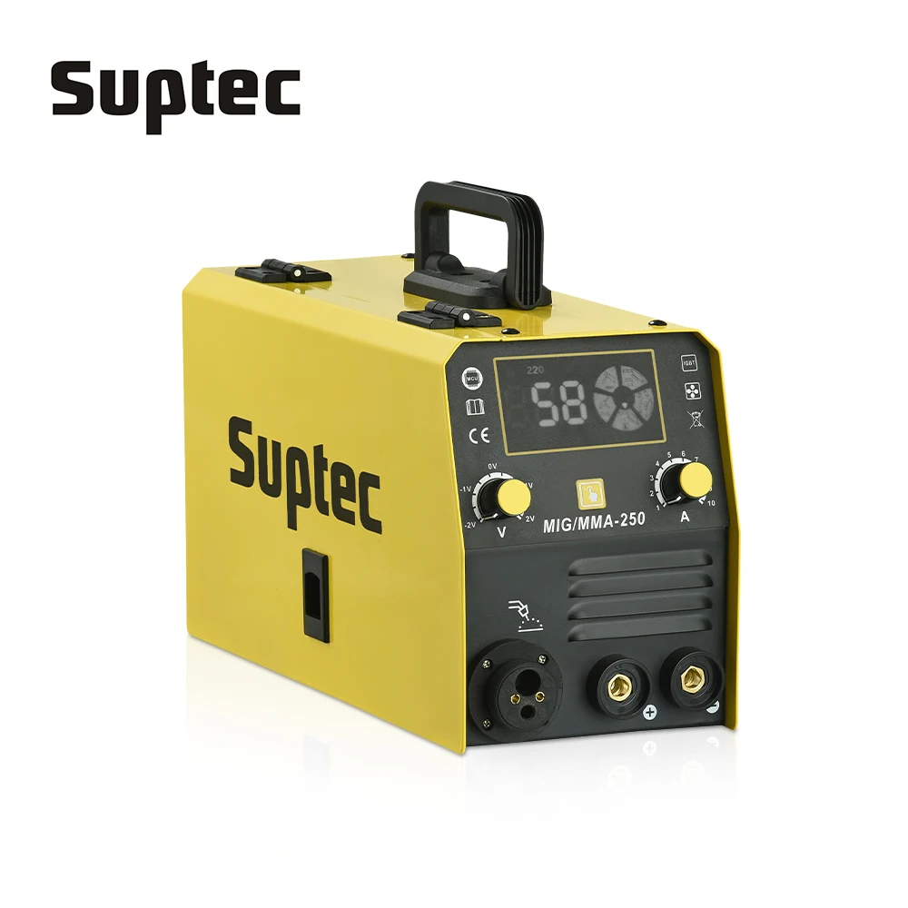 SUPTEC Inverter Igbt 1kgs Wire Gas Gasless 130 Mig Welder with Lcd