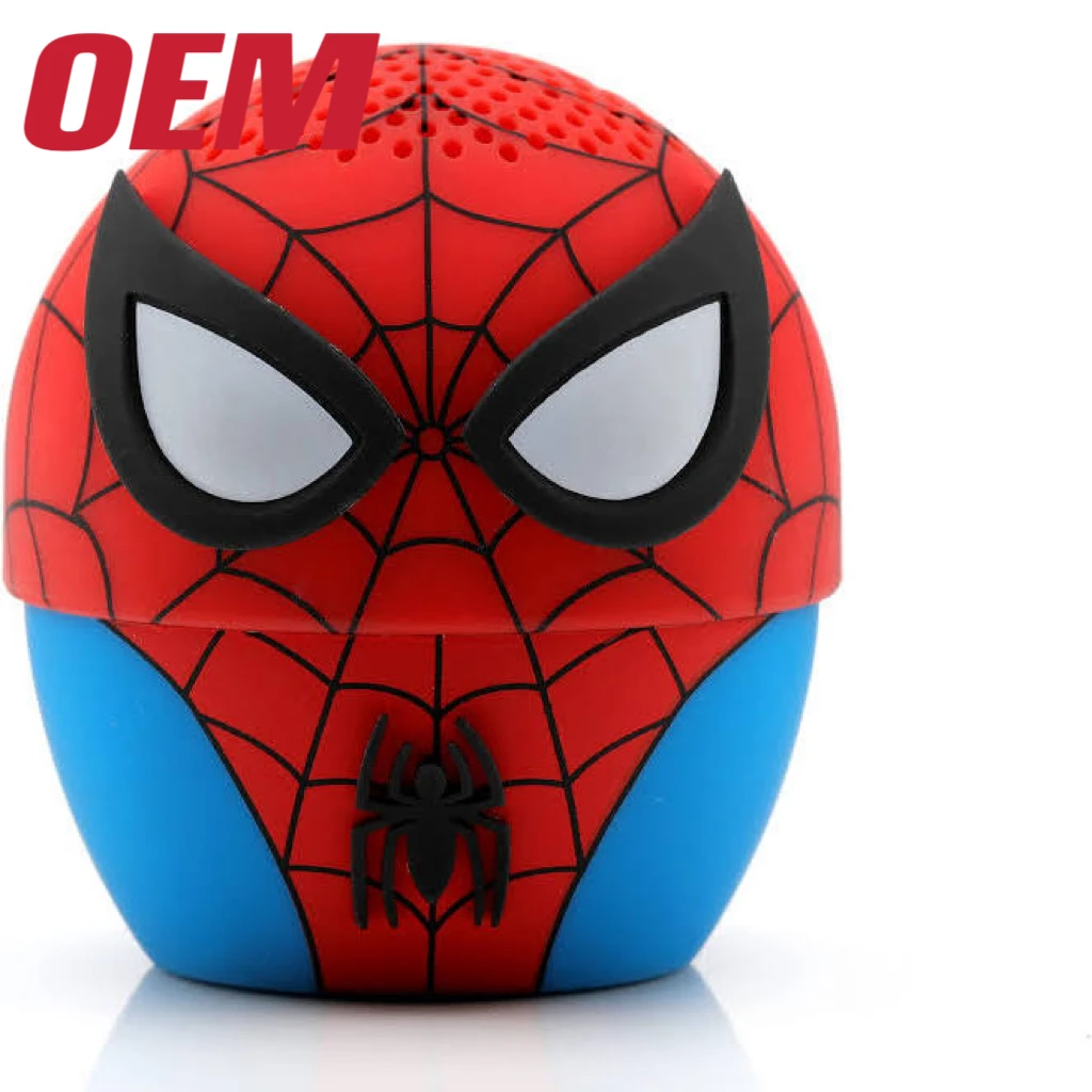 Customized Marvel Spider man Bluetooth Speaker Made Clear Mini Bluetooth Speaker OEM Rechargeable Cute Cartoon Plastic Toy Maker