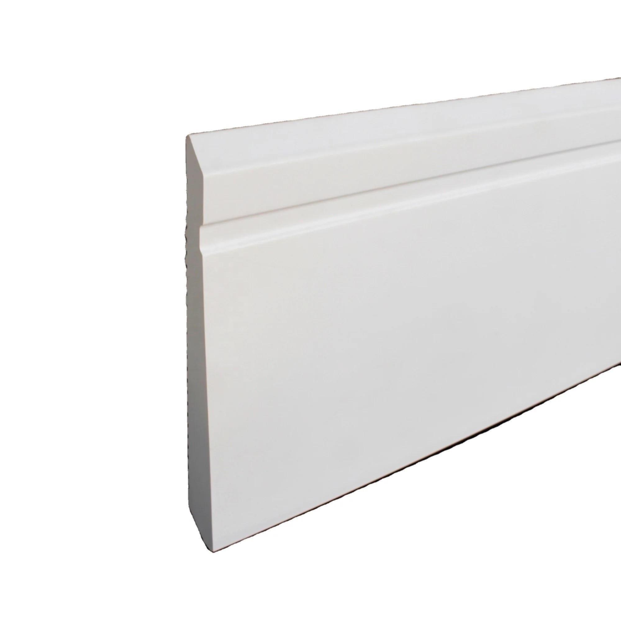 S102-B, White Plastic Skirting Board Soft Vinyl Baseboard Wall Base