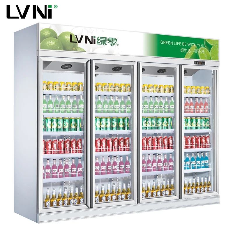Display refrigerator glass door big capacity back bar cooler beverage fridge drinks showcase freezer