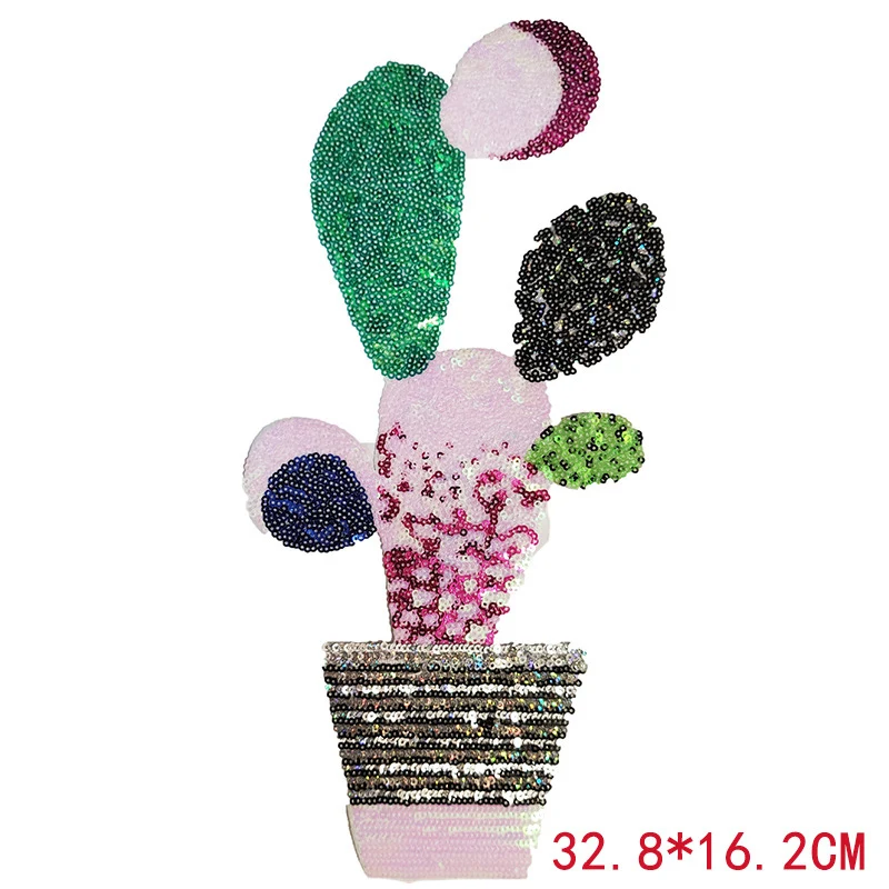 Sequined bling  clothing large embroidered patches custom embroidery clothing accessories cloth patches