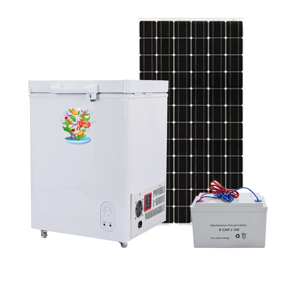 Popular product solar powered freezer 108L single top open door efficient freezing and cooling best choice for you