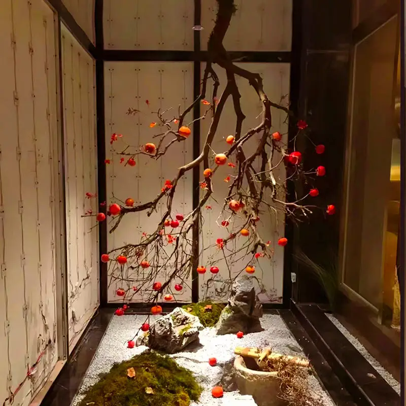 natural wood artificial green Chinese style tree plant landscaping artificial home hotel decoration