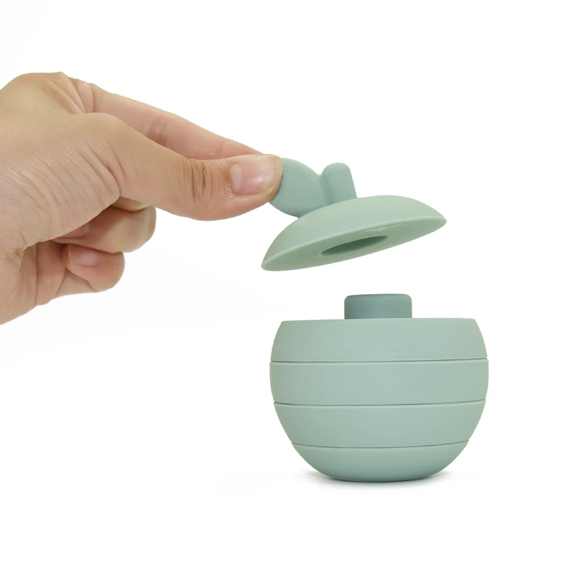 Baby Learning Game for Baby Soft Stacker Blocks Silicone StacToysking Fruit Silicone Stacking Toys