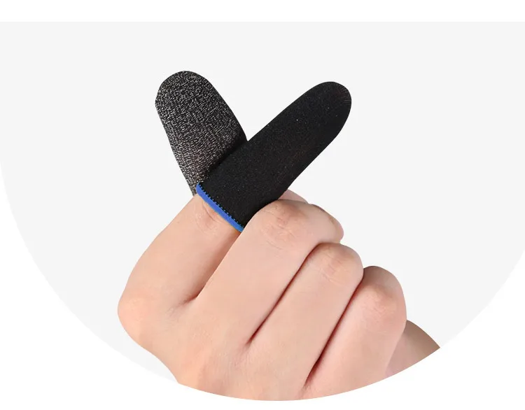 Anti Sweat Fingertips Touch Screen Finger tips gaming finger sleeve for pubg gamerock Accessories