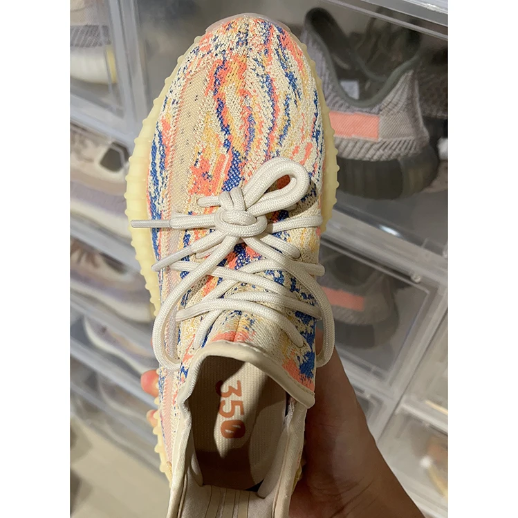 2021 сечением для кроссовок Yeezy стилей подойдет как для повседневной носки, так льда MX овса обувь; Женские кроссовки; Модная женская обувь на плоской подошве; Для кроссовок Yeezy 350