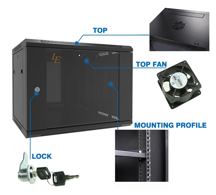 11U 11RU 19-inch rack wall mount network server cabinet 600mm Deep