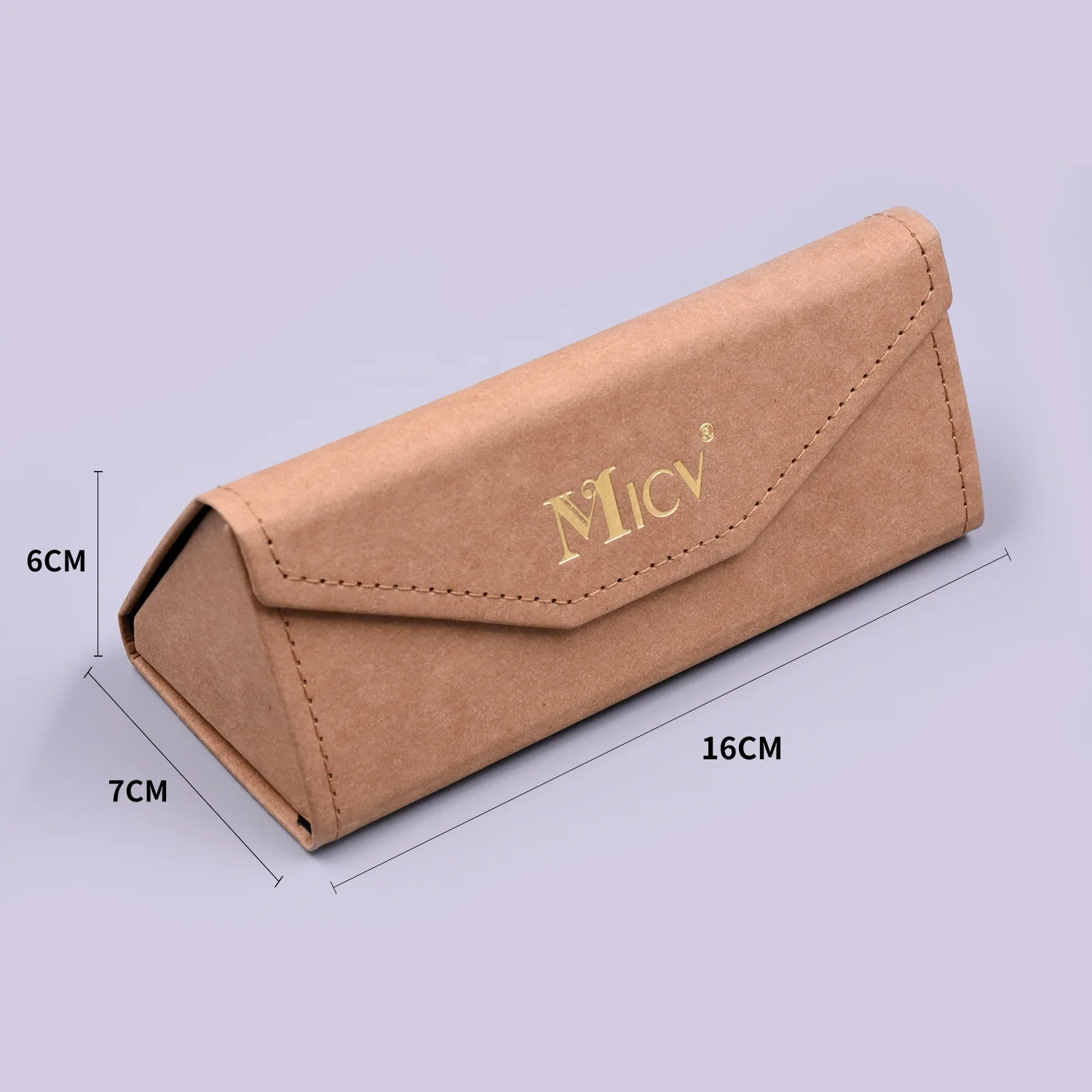 Bestpackaging  biodegradable paper foldable Glasses box triangle Sunglasses packing case folding eyeglass case
