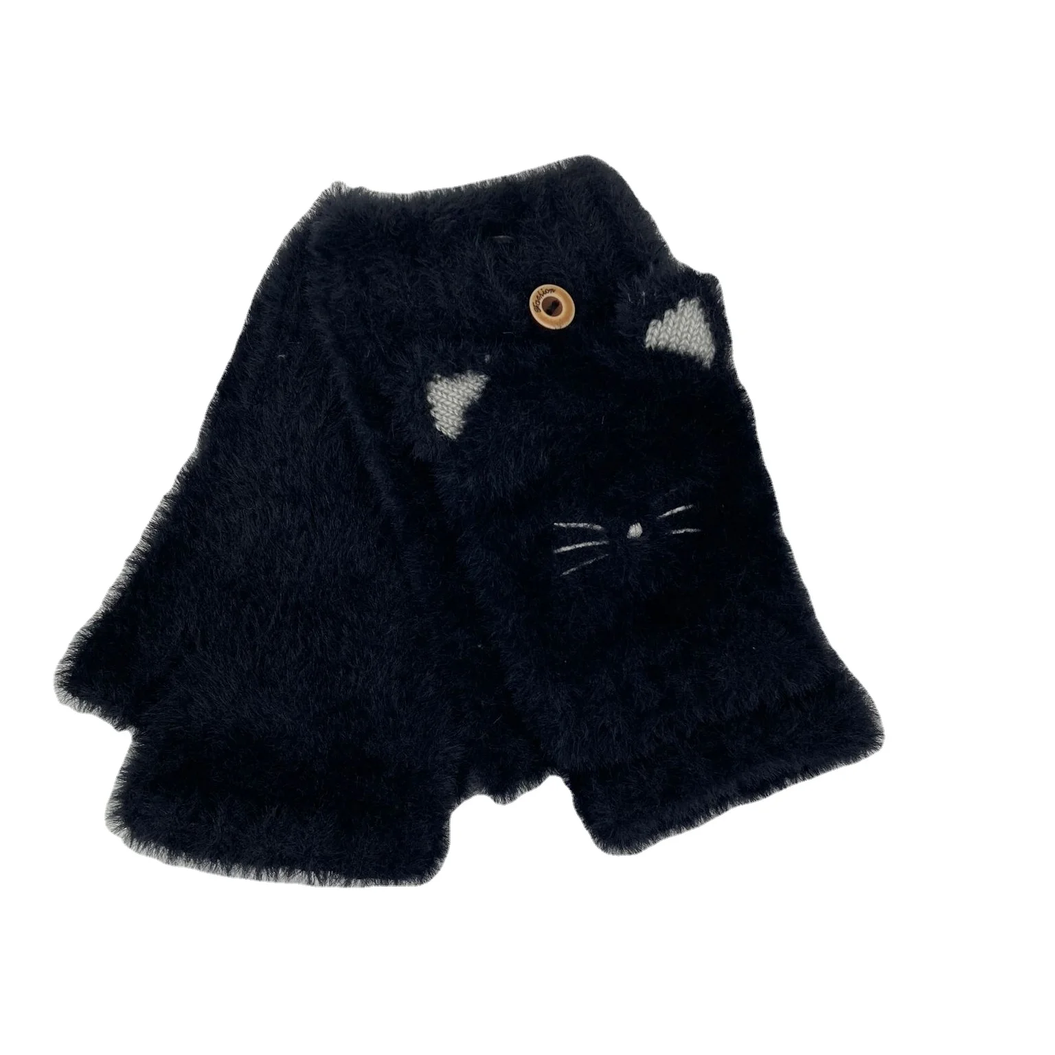 Custom fashion long hand warm winter knitted gloves winter gloves for women and kids