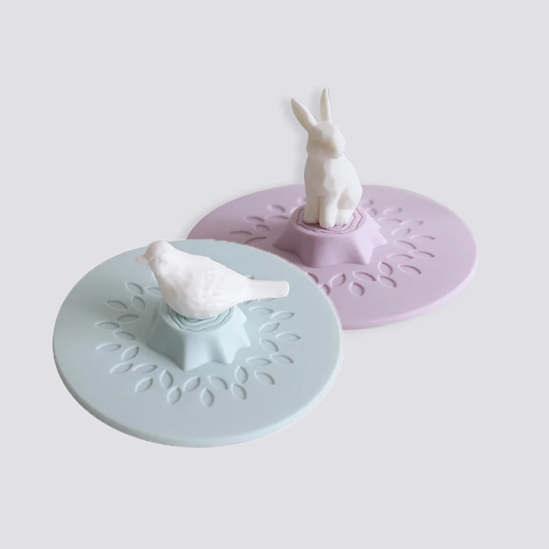 
Dust-Proof Beverages Glass Lid Reusable Coffee Cup Suction Airtight Seal Cover Silicone Coffee Cup Lid 