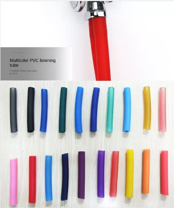 Two tube stethoscope aneroid sphygmomanometer wtih stethoscope colorful portable  electronic double head stethoscope