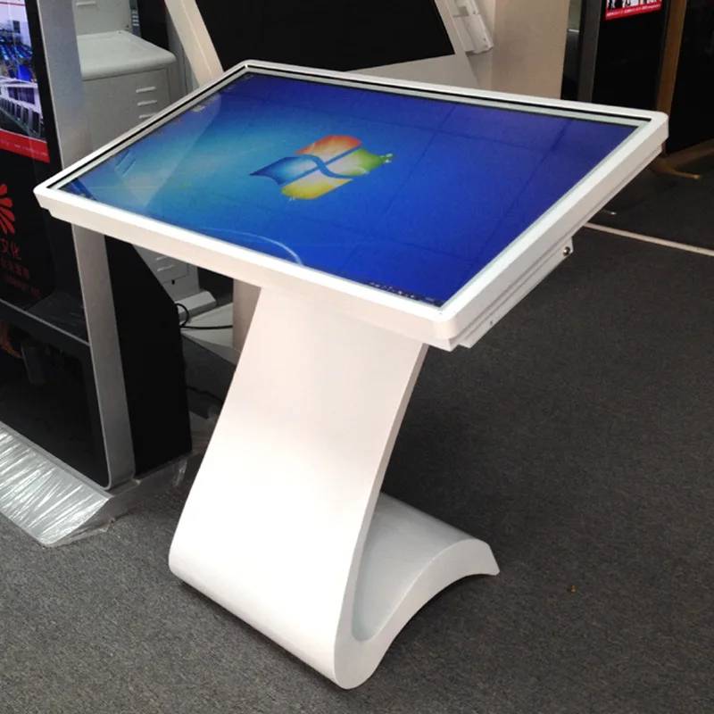 32 43 55 Inch Floor Standing Interactive LCD Panel Digital Information Display All In One PC Touch Screen Kiosk
