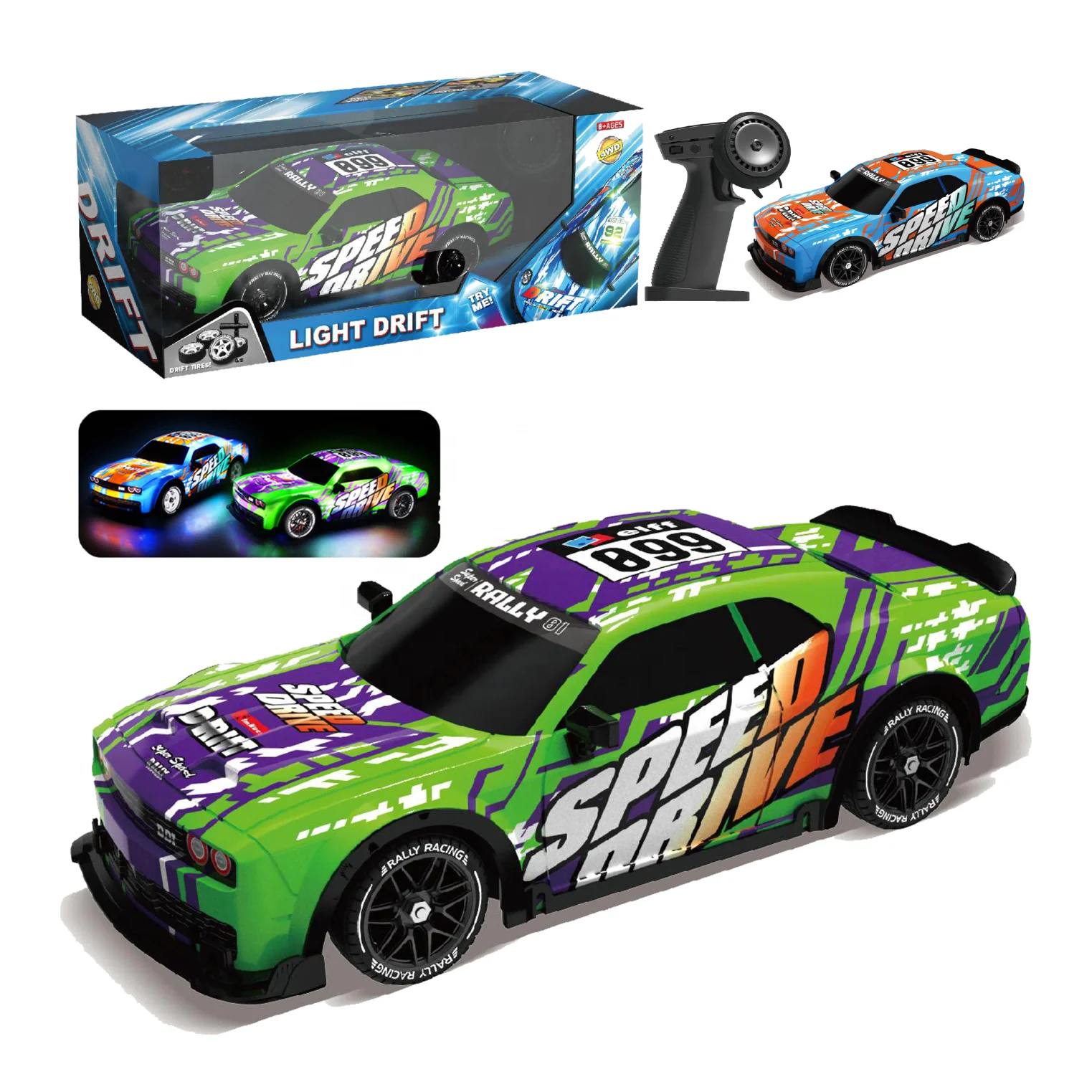 2 4 ГГц высокоскоростной 4WD eddrift RC трюк автомобиль игрушка детский прочный металлический Радиоуправление автомобильное зарядное устройство пульт дистанционного управления гоночный