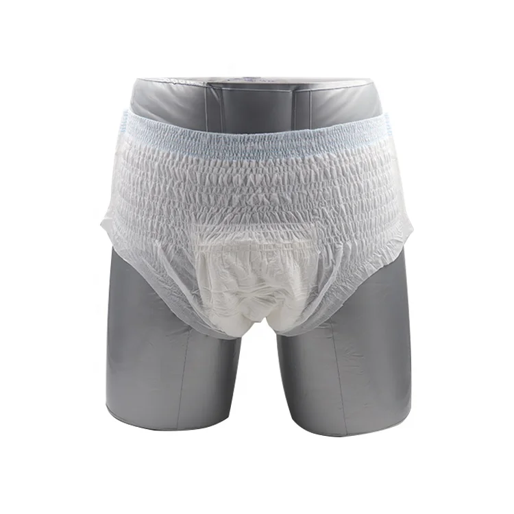 Wholesale Free Samples M/L/XLSize Super Large Waist Band Disposable Adult pull Diapers Plastic Pants Nappy