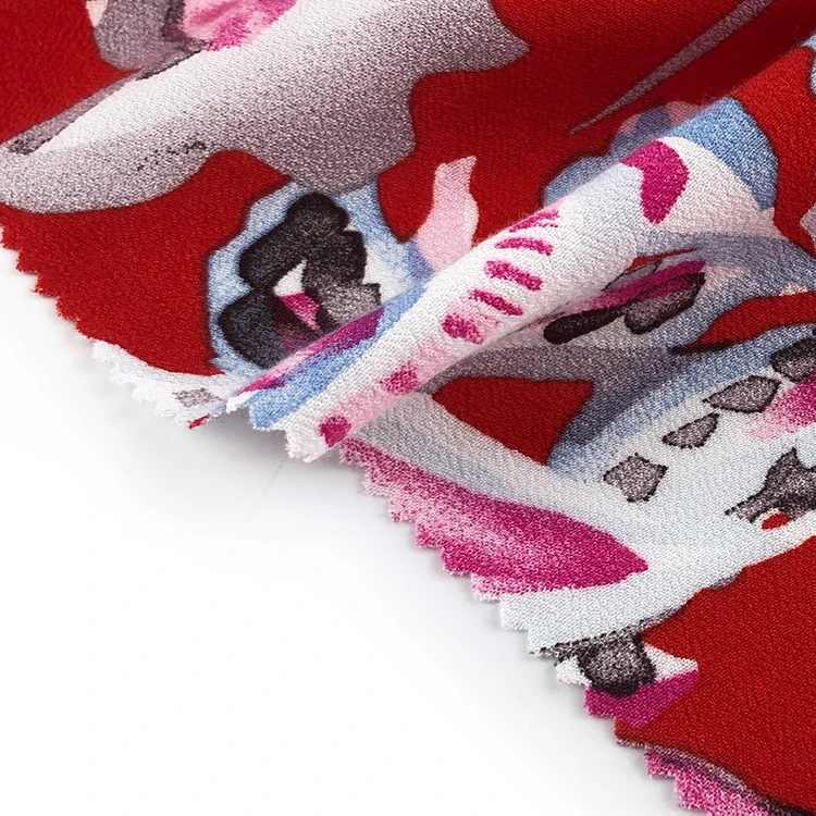 
Hot selling rayon crepe print 100 rayon fabric 