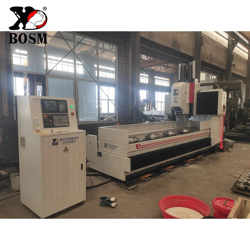 BOSM-DS500 станок с ЧПУ фланец сверлильный четырьмя станциями для ветровой мощности значение Трубы Лист бойлер