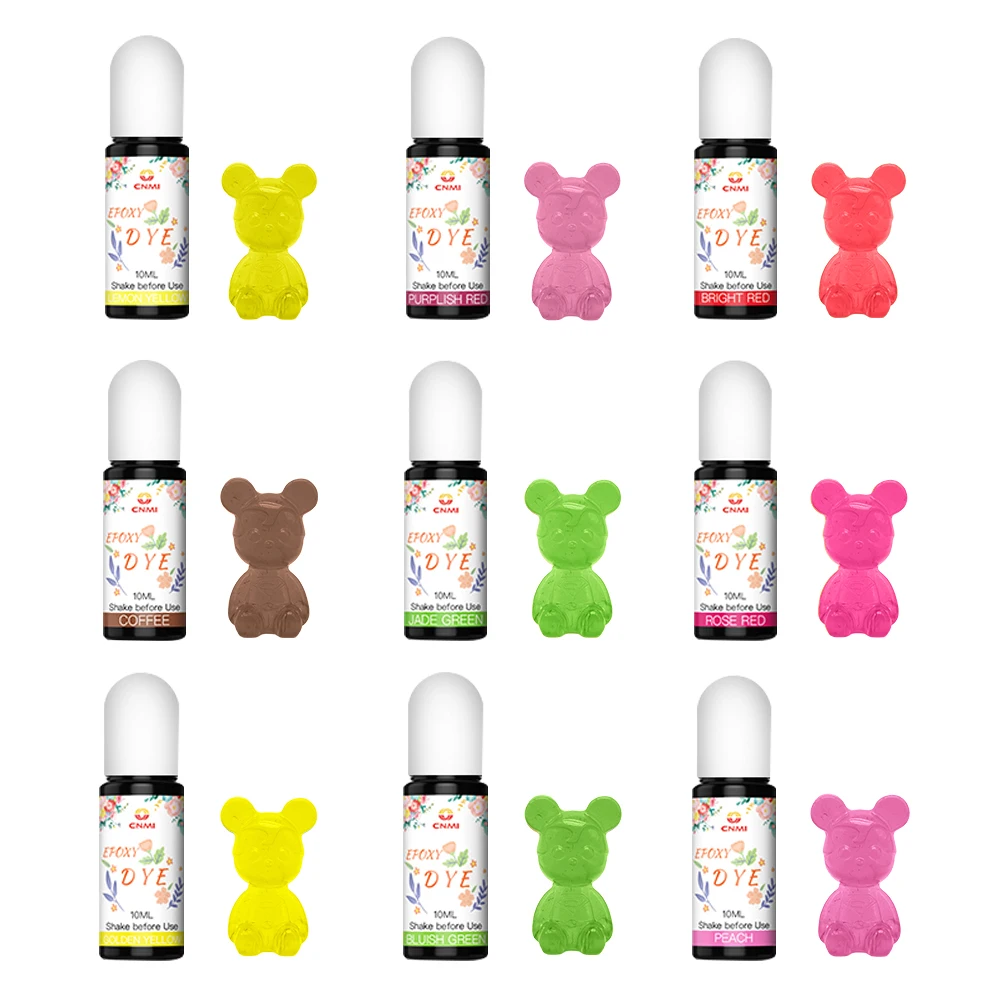 CNMI Liquid Pigment Transparent Dye Resin Color Dye Resin Ink Alcohol Epoxy Pigment Liquid Epoxy Dye for Epoxy Resin Art Craft