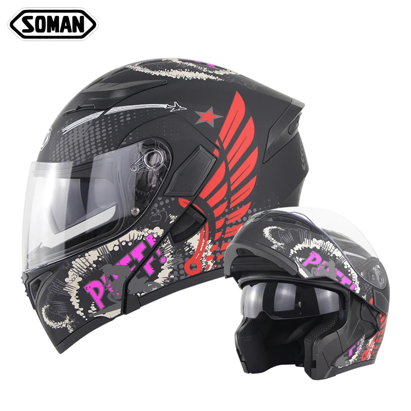Newest Soman SM955 Flip UP Modular Motorcycle Helmets