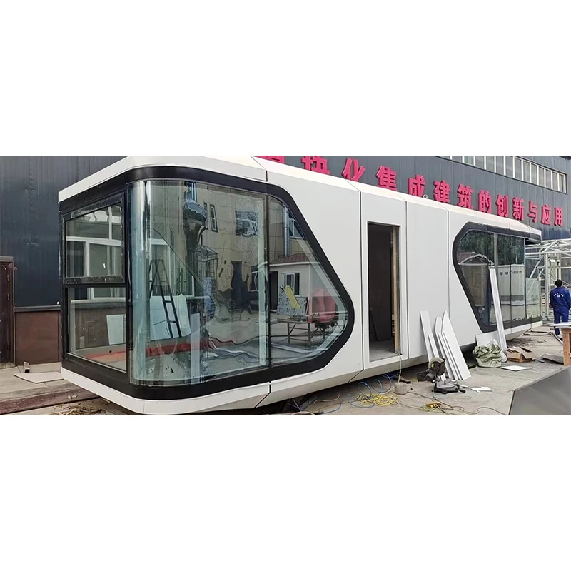 Prefabricated Buildings Camping Modular Luxury Capsule Tiny House With Kitchen Capsul Space