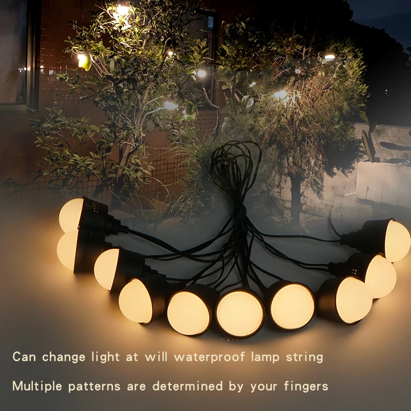 Ip65 Waterproof Outdoor Wedding Party Holiday Christmas Decorative Fairy Crystal G50 Led Light String With Remote Control