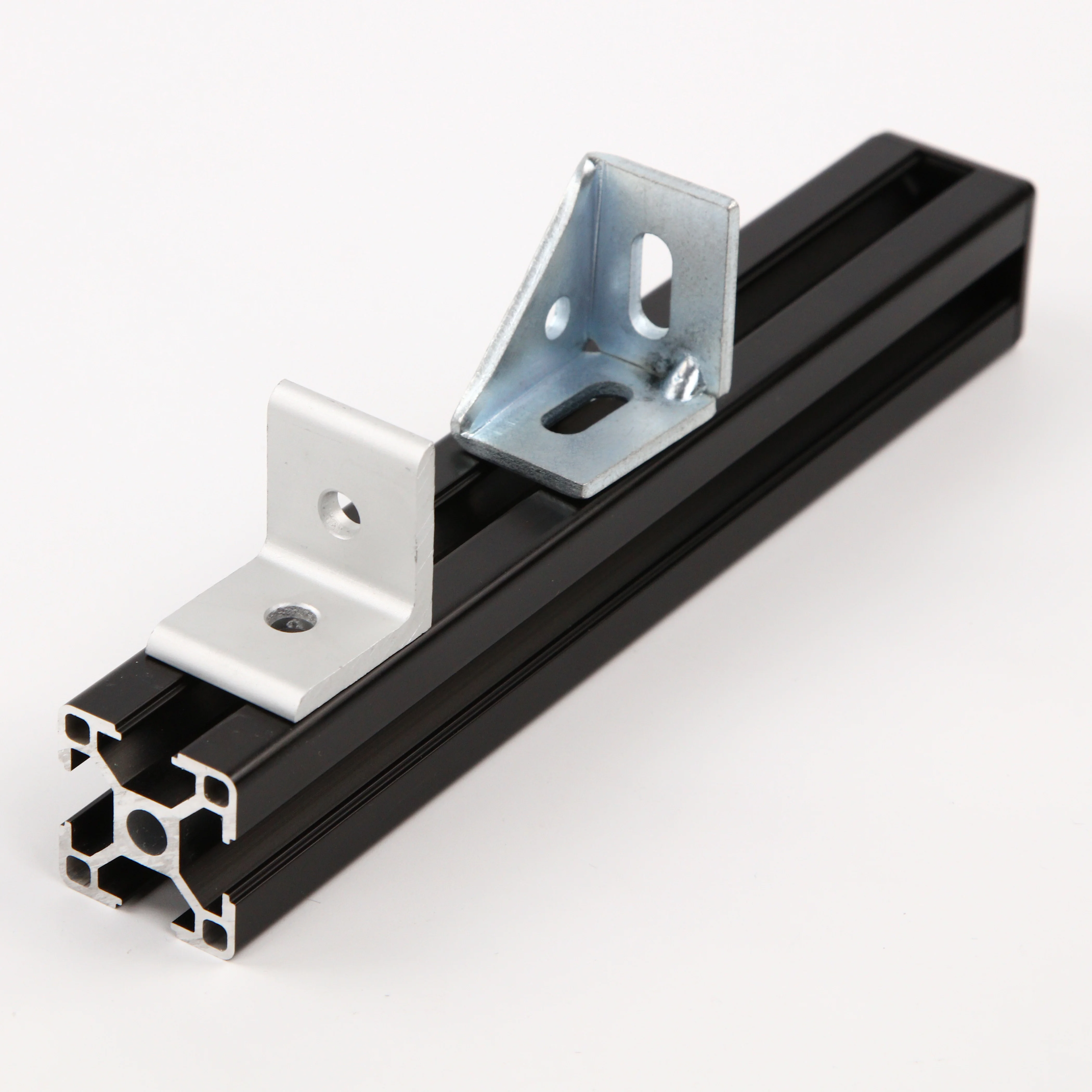 China 4040&4040 2 Hole Lite Transition Inside Corner Bracket  CNC Manufacture corner fitting for T-slotted Profile