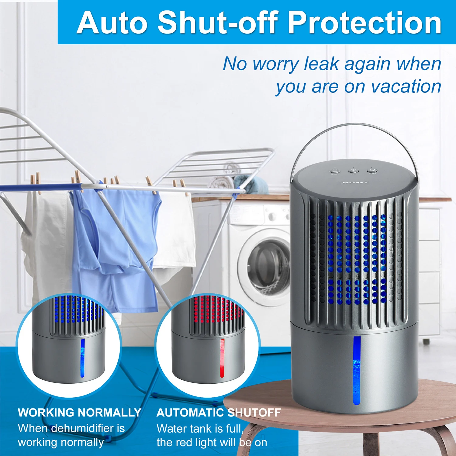 Factory Price 36 oz Dehumidifier for Bathroom Portable Small Dehumidifier for Bedroom Room Wardrobe Basement Kitchen