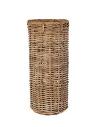 Good Quality Factory Directly Canne Basket Wood Umbrella Bucket Indoor Holder Buff Rattan Umbrella Stand