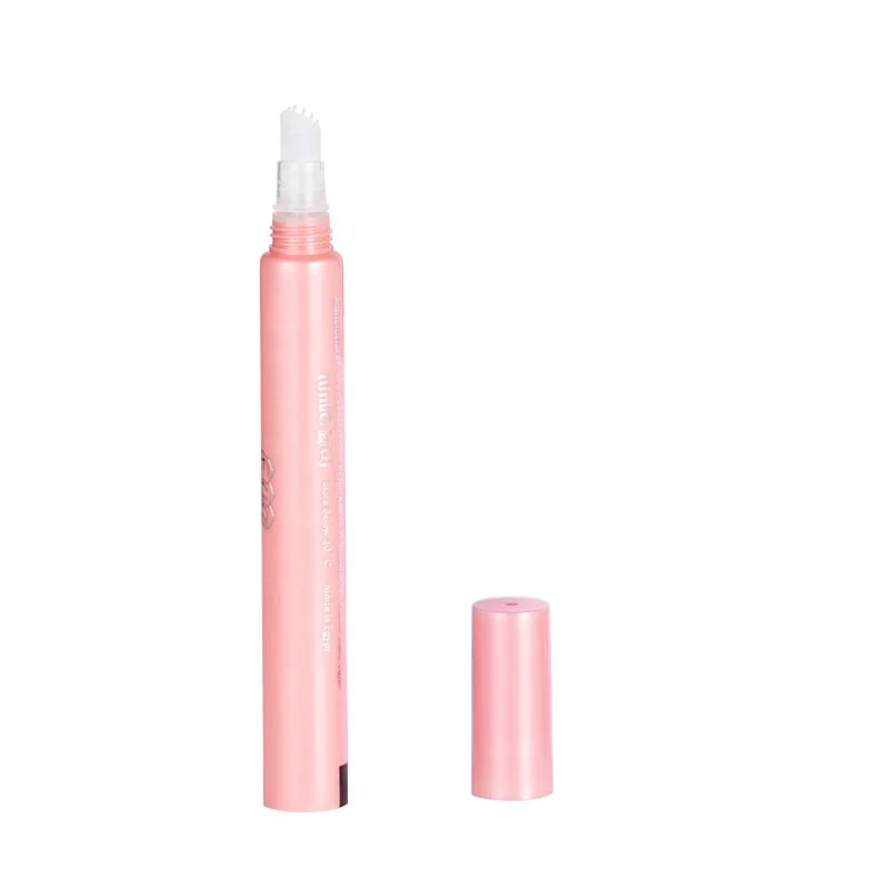 OEM cheap Dia19 empty Plastic cosmetic pink tube with silicon applicator cosmetic packaging mascara gloss tubes custom tube