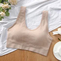 Бюстгальтер женский с U-образной спинкой, эластичный широкий латексный топ в полоску, из Таиланда, спортивный укороченный топ для фитнеса и спортзала