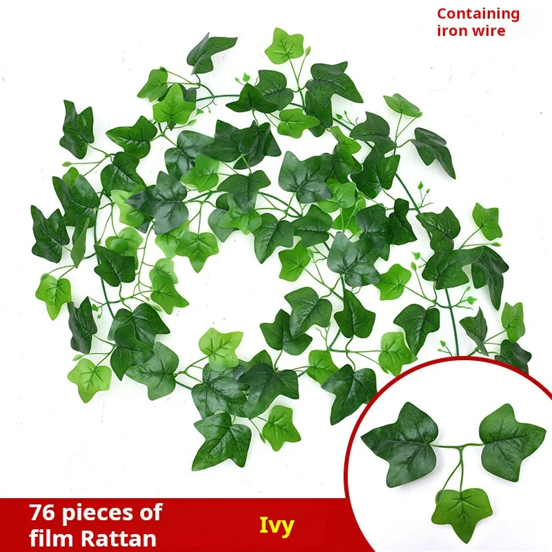 Artificial green plant fake leaves green radish grape ivy vine