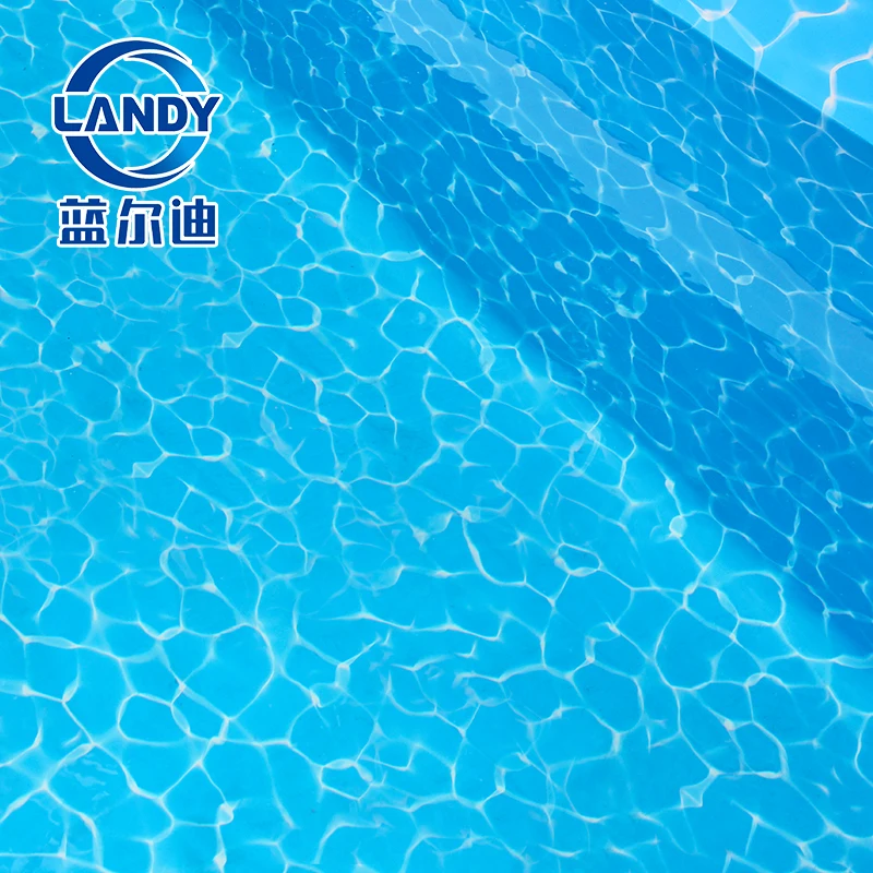 1.5 2mm PVC Swimming Pool Liner waterwave pattern with Anti-slip for Inground Above Ground Pools Custom Patten