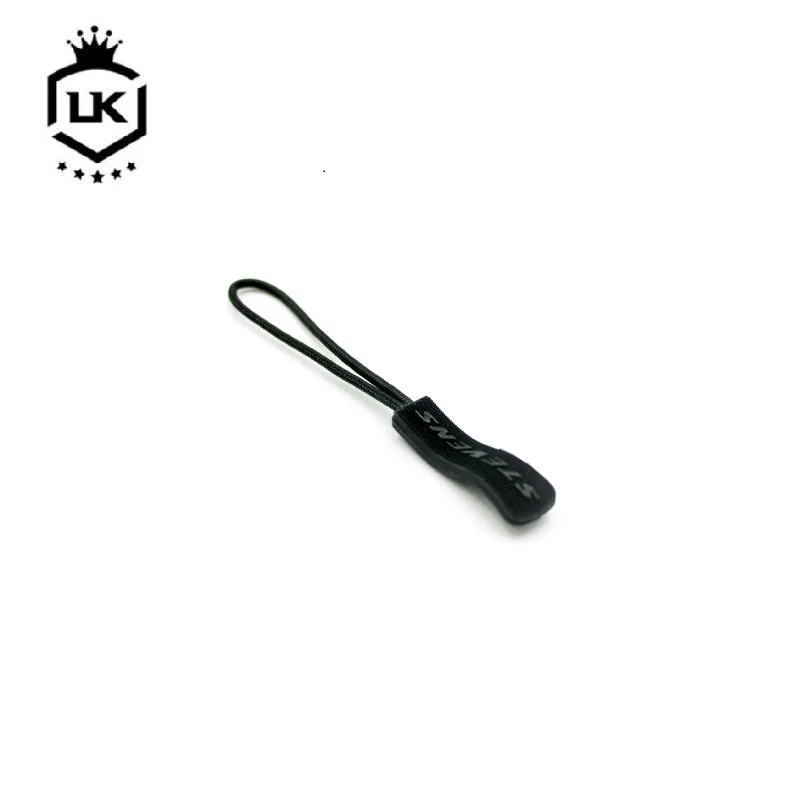 U shape decorative plastic zipper pull cord brand logo TPU string zipper puller for Jacket