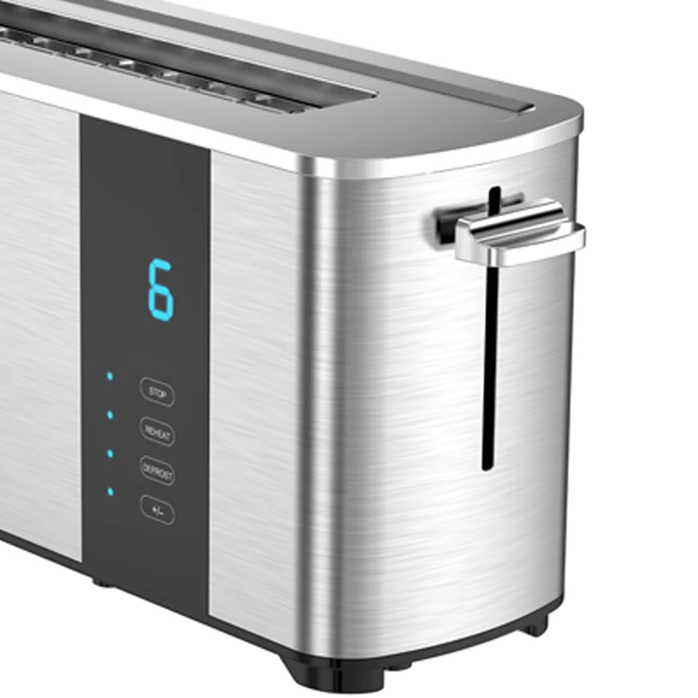 Tenfly Touch Screen Toaster Factory Custom, Stainless Steel Home Breakfast Bread Toaster, Single Slot 2 Slice Sandwich Maker