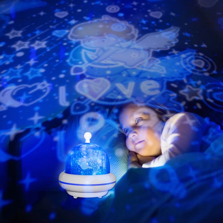 Indoor  Night Light Remote Control Angel Ocean Star Light Rotating Music star light projector