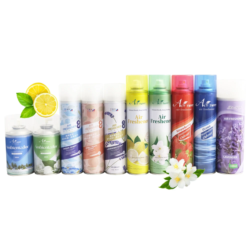 OEM Customized Car air freshener spray refill and pump spray air freshener Bottle Dispenser custom logo for car home hotel